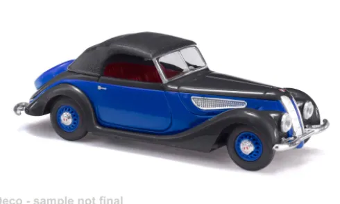 EMW 327 Cabriolet, dunkelblau/schwarz, 1952, 1:87, Busch
