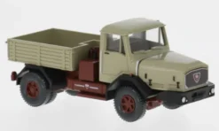 Faun Schwerlastzugmaschine, dunkelbeige/dunkelrot, 1965, 1:87, Wiking