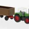 Fendt Favorit mit Anhänger, grün/braun, 1:160, Wiking
