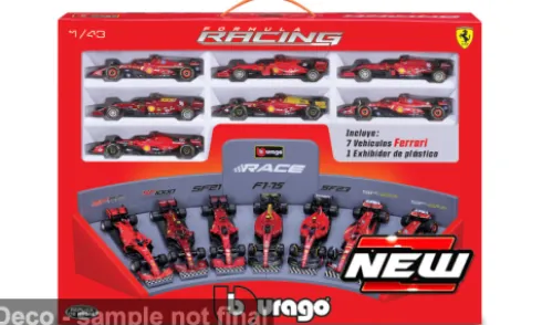 Ferrari 7 Car Set: SF90 + SF1000 + SF21 + F1-75 + SF23 + 2xSF24, 1:43, Bburago