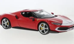 Ferrari 296 GTB, rot/weiss, 1:18, Bburago