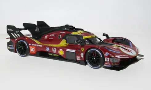 Ferrari 499P 3.0L TURBO V6, 24h Le Mans, 2025, #50, A.Fuoco/M.Molina, 1:18, Bburago
