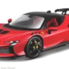 Ferrari SF90 Stradale, rot/schwarz, 1:18, Bburago