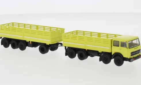 Fiat 691, hellgelb/schwarz, 1970, 1:87, Brekina Starline