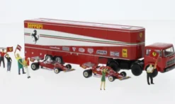 Fiat 691 T Renntransport-SZ Set, 1977, Ferrari, 1:87, Brekina Starline