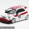 Fiat 595 Abarth LB-Works x ABAS Works, weiss/rot, 2026, #49, 1:64, Mini GT