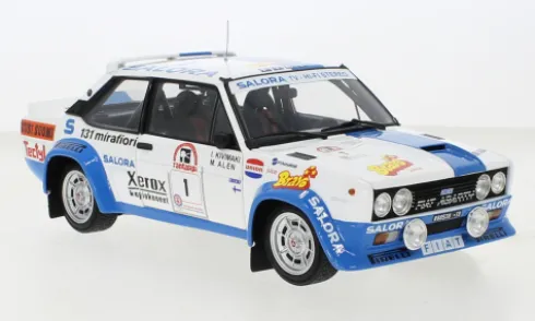 Fiat 131 Abarth, Rallye WM, Rallye Finnland, 1980, #1, M.Alen/I.Kivimäki, 1:18, Kyosho
