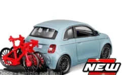Fiat 500e, blau, 1:24, Bburago