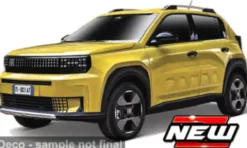 Fiat Panda EV, gelb/schwarz, 2024, 1:43, Bburago