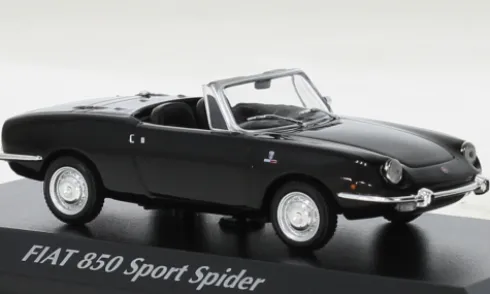 Fiat 850 Sport Spider, schwarz, 1968, 1:43, Maxichamps