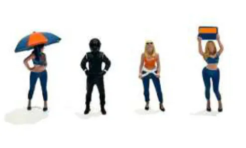 Figur Grid Girls, 1:64, American Diorama