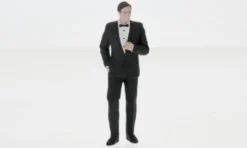 Figur Steve, black/white, 1:24, Atlantic