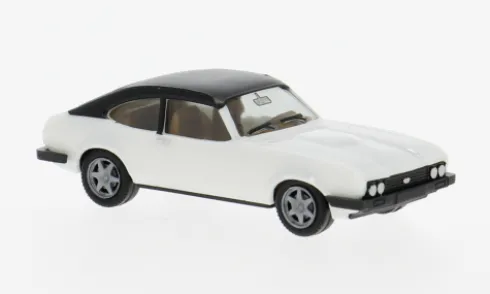 Ford Capri, weiss/schwarz, 1:87, Herpa