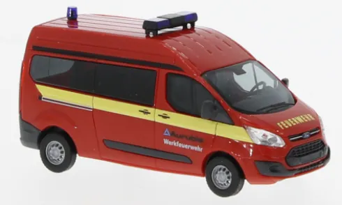 Ford Transit Custom Bus Hochdach, 2012, Werkfeuerwehr Aurubis, 1:87, Busch