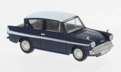 Ford Anglia, dunkelblau/weiss, 1959, 1:87, Brekina
