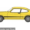Ford Capri MK III, gelb, 1:76, Oxford
