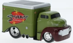 Ford Coe Box Truck, dunkeloliv/dunkelrot, 1950, 1:64, Maisto