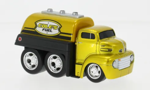Ford Coe Fuel Truck, gelb/schwarz, 1950, 1:64, Maisto