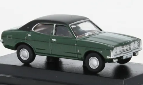 Ford Cortina MKIII, dunkelgrün/schwarz, 1:76, Oxford
