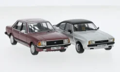 Ford 2er Set: Capri MK II X-Pack + Granada MK II 2.8i Ghia, silber/dunkelrot, 1977, 1:43, Corgi