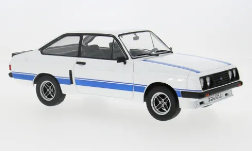 Ford Escort MK II RS 2000 X-Pack, weiss/Dekor, 1977, 1:18, MCG