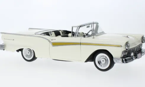 Ford Fairlane 500 Skyliner, weiss, 1957, 1:18, Sun Star