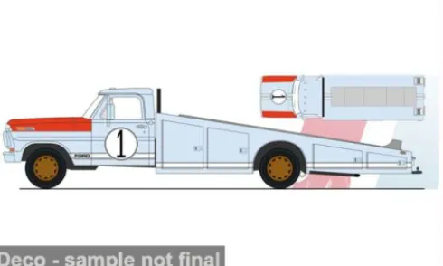 Ford F-350 Ramp Truck, hellblau, 1970, 60th Anniversary 24 Hours of Le Mans 1966, #1, 1:18, ACME
