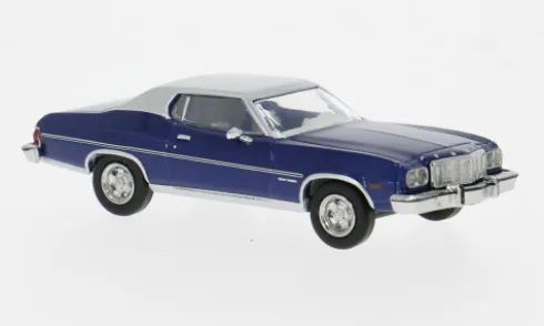 Ford Gran Torino, dunkelblau/hellgrau, 1976, 1:87, Brekina