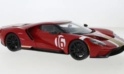 Ford GT Heritage Edition, rot/gold, 2022, Alan Mann, 1:18, AUTOart