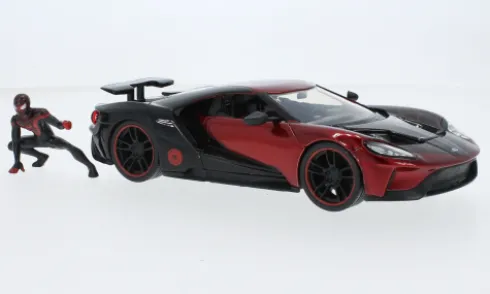 Ford GT, rot/schwarz, 2017, Spider-Man - Miles Morales, 1:24, Jada