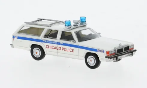 Ford LTD Station Wagon, 1979, Chicago Police, 1:87, Brekina