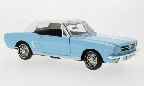 Ford Mustang Convertible, hellblau/weiss, 1964, 1:18, Motormax