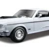 Ford Mustang GT Cobra Jet, weiss/schwarz, 1968, 1:18, Maisto