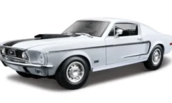 Ford Mustang GT Cobra Jet, weiss/schwarz, 1968, 1:18, Maisto