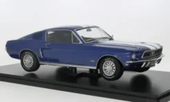 Ford Mustang GT Fastback, blau/weiss, 1968, 1:18, KK Scale