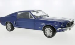 Ford Mustang GT Fastback, blau/weiss, 1968, 1:12, KK Scale