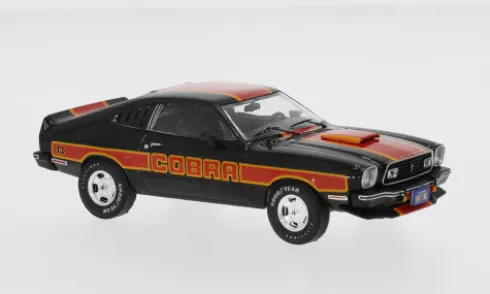 Ford Mustang II Cobra, schwarz/Dekor, 1977, 1:43, IXO