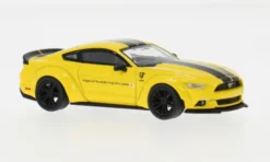 Ford Mustang LB Works, gelb/schwarz, 2015, 1:64, Mini GT