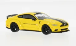 Ford Mustang LB Works, gelb/schwarz, 2015, 1:64, Mini GT