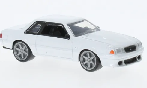 Ford Mustang LX, weiss, 1988, 1:64, Bburago