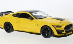Ford Mustang Shelby GT500, gelb/schwarz, 2020, 1:18, Maisto