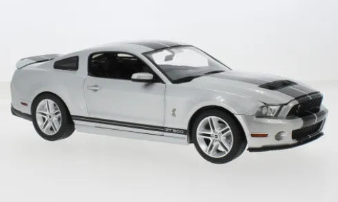 Ford Mustang Shelby GT 500, silber/schwarz, 2011, 1:18, Greenlight
