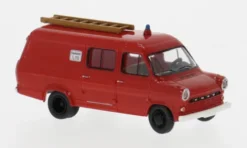 Ford Transit, rot/weiss, 1970, Feuerwehr, 1:87, Brekina