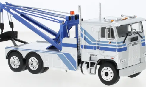 Freightliner FLA 9664, silber/blau, 1984, 1:43, Greenlight