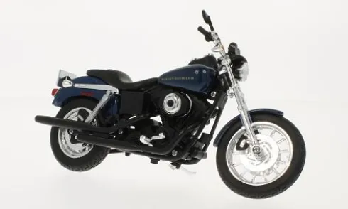 Harley Davidson Dyna Super Glide Sport, blau, 2003, 1:12, Maisto