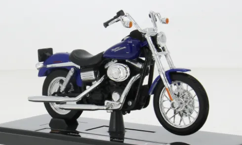 Harley Davidson FXDBI Dyna Street Bob, blau, 2006, 1:18, Maisto