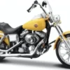 Harley Davidson FXDWG Dyna Glide Wide, gelb, 2001, 1:18, Maisto
