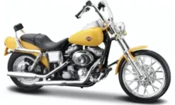 Harley Davidson FXDWG Dyna Glide Wide, gelb, 2001, 1:18, Maisto