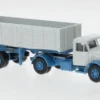 Henschel Hinterkippersattelzug, hellblau/weiss, 1955, 1:87, Wiking