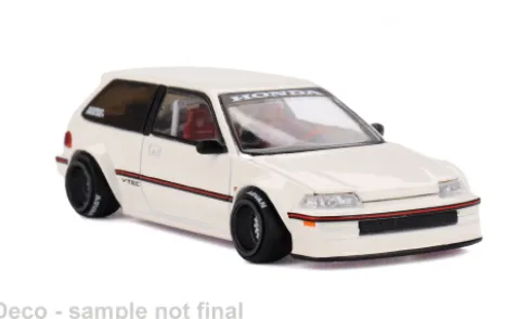 Honda Civic (EF) Kaido Street V1, beige, 1987, 1:64, Mini GT